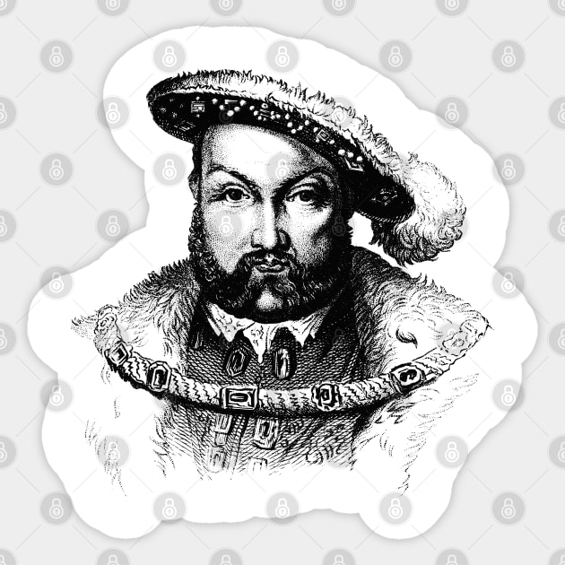 King Henry VIII Sticker by tonycastell